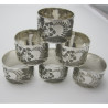 Boxed Set of 6 Victorian Silver Plated Napkin Rings
