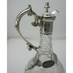 Victorian Engraved Silver Plated Claret Jug