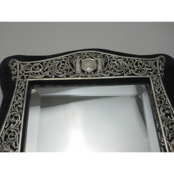 Victorian Silver Dressing Table Mirror with Cast Border