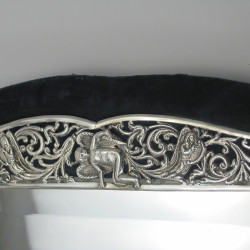 Victorian Silver Dressing Table Mirror with Cast Border