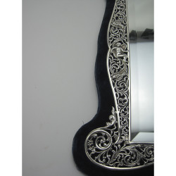 Victorian Silver Dressing Table Mirror with Cast Border