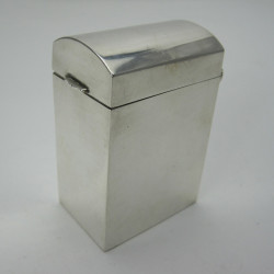 Edwardian Rectangular Silver Playing Card Box