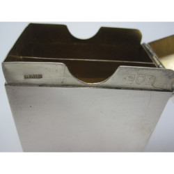 Edwardian Rectangular Silver Playing Card Box
