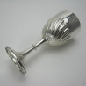 Edwardian Silver Goblet with a Plain and Spiral Embossed Bowl