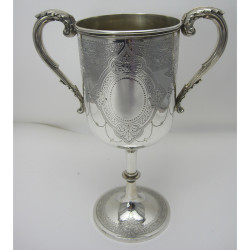Attractive Victorian Silver Two Handle Trophy Cup (1874)