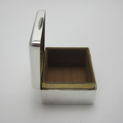 Stylish Plain Good Quality Silver Square Cigarette or Trinket Box