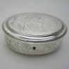 Victorian French Silver Plated Oval Jewellery or Trinket Box (c.1895)