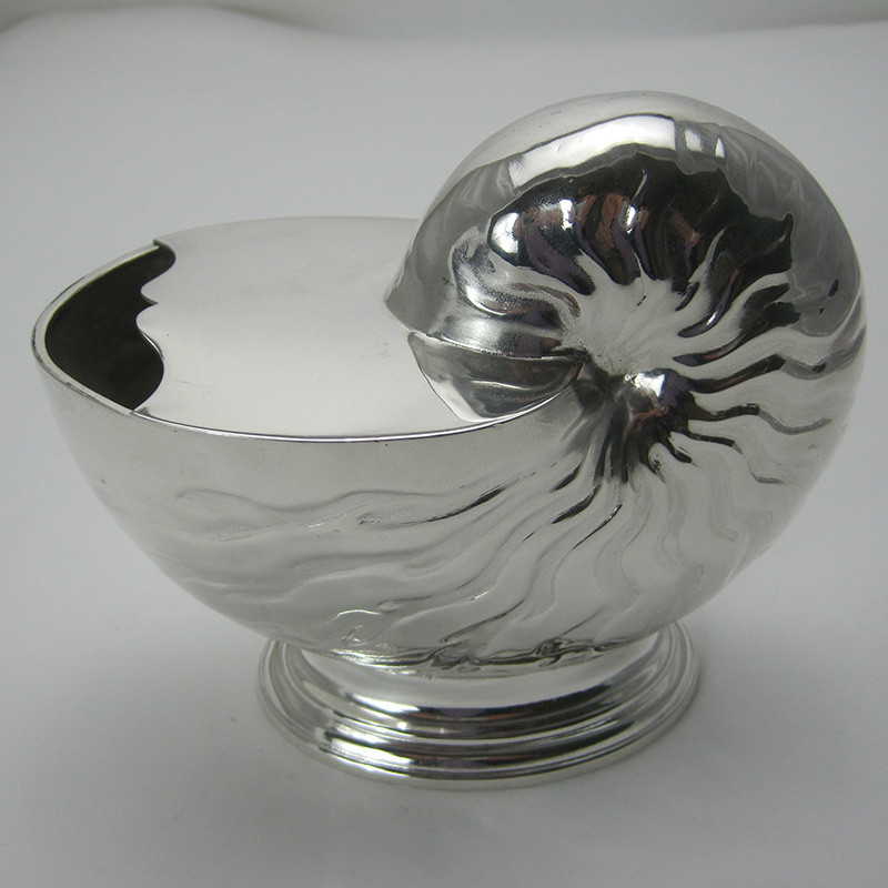 Victorian Nautilus Shell Shaped Silver Plated Spoon Warmer (c.1895)