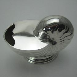 Victorian Nautilus Shell Shaped Silver Plated Spoon Warmer