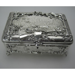 Victorian Electro Formed Large Silver Plated Jewellery Casket Box (c.1890)