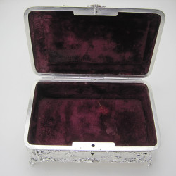 Victorian Electro Formed Large Silver Plated Jewellery Casket Box