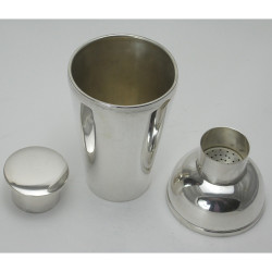 Continental 800 Grade Art Deco Style Silver Cocktail Shaker
