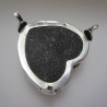 Charming Small Silver Heart Shape Jewellery or Trinket Box