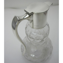 Charming James Dixon & Son Silver claret Jug with Flat Hinged Lid