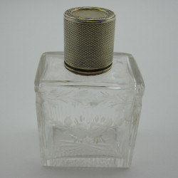 Pretty William Comyns & Son Silver and Glass Perfume Bottle (1940)