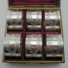 Pretty Late Victorian Boxed Set of 6 Silver Plated Napkin Rings