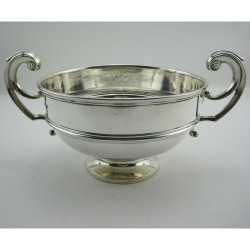 Plain Edwardian Silver Rose Bowl or Trophy (1904)