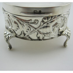 Reynolds Angel Embossed Silver Jewellery or Trinket Box