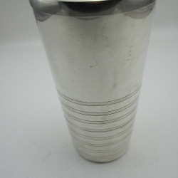 Continental Art Deco Style Silver Plated Cocktail Shaker