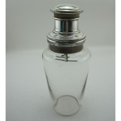 Vintage James Dixon & Son Glass and Silver Plated Cocktail Shaker (c.1930)