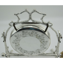 Decorative Victorian Rustic Style Silver Plated Table Gong