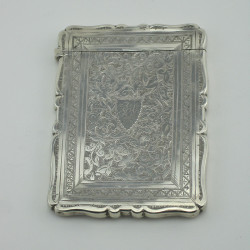 Rectangular Victorian Silver Visiting Card Case (1883)