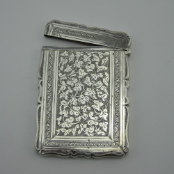 Rectangular Victorian Silver Visiting Card Case