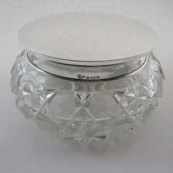 Impressive Large Silver Topped Dressing Table Jar (1927)