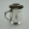 Georgian Style Silver Child’s Mug in Plain Baluster Form