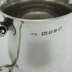 Georgian Style Silver Child’s Mug in Plain Baluster Form
