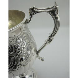 Victorian Silver Plated Trophy Cup with Two Scroll Cast Handles