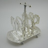 Novelty Gothic Style Victorian Silver Plated Toast Rack (c.1880)