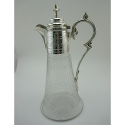 Victorian Silver Plated Claret Jug with Cork Bayonet Style Stopper (c.1885)
