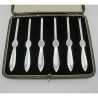Unusual Boxed Set of Six Silver Lobster or Crab Picks
