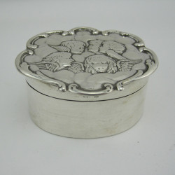 Good Quality Reynolds Angel Silver Jewellery or Trinket Box