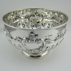 Large Late Victorian Silver Rose Bowl (1898)
