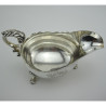 Large Georgian Style Victorian Silver Sauce Boat