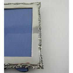 Good Quality Late Victorian Rectangular Silver Photo Frame