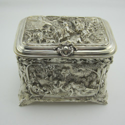 Decorative Rectangular Electro Formed Jewellery or Trinket Box (c.1895)