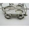 Victorian Oak and Silver Plated Barrow Form Condiment Set