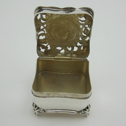 Charming Good Quality Edwardian Silver Pot Pourri or Jewellery Box