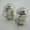 Pair of Handsome Edwardian Silver Mustard Pots