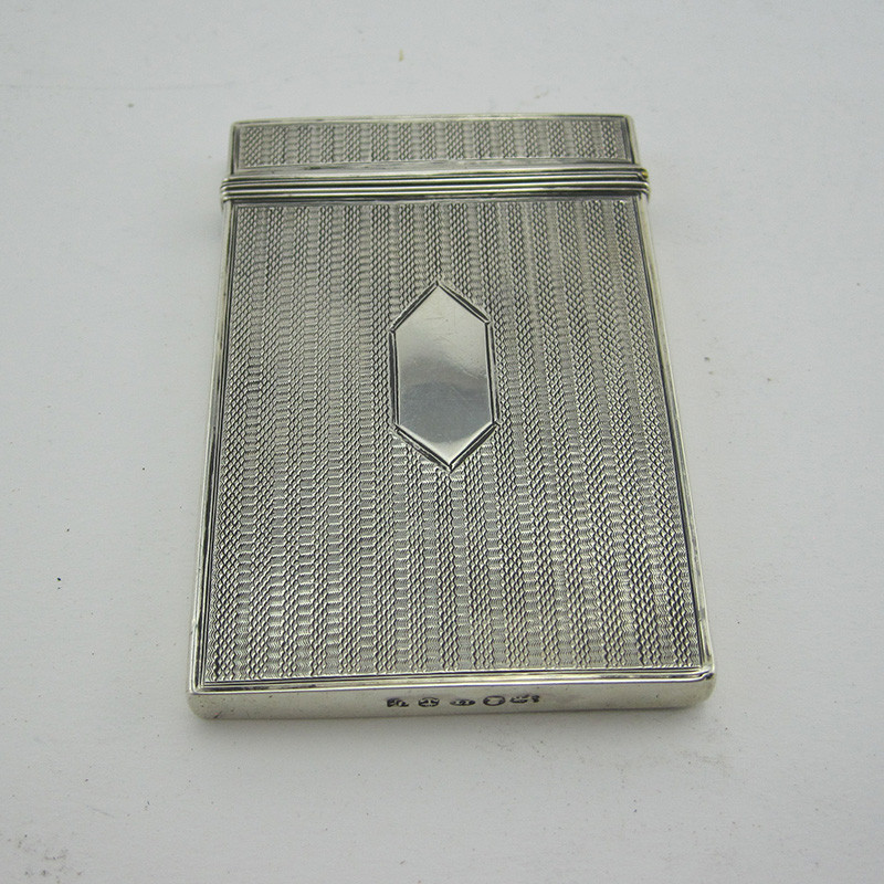 Georgian Silver Rectangular Shape Silver Card Case (1828)