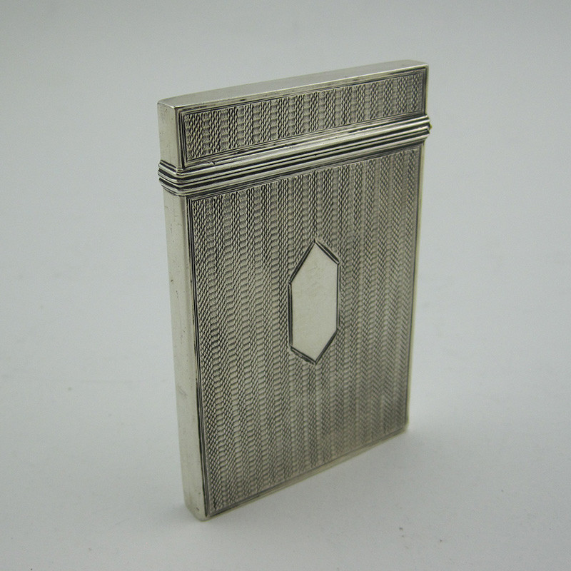 Georgian Silver Rectangular Shape Silver Card Case (1828)