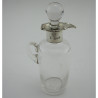 Bottle Shaped Form Silver and Glass Whisky Noggin (1912)