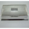 Art Deco Style Sterling Silver Rectangular Curved Body Cigar or Trinket Box