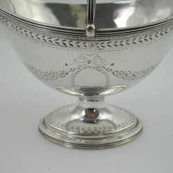 Elegant George III Sterling Silver Sugar Basket