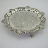 Good Quality George II Sterling Silver Shaped Circular Salver (1784)