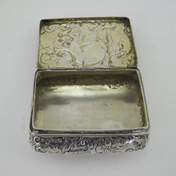 Late Victorian Dutch Sterling Silver Box