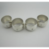 Smart Plain Boxed Set of Four Edwardian Silver Napkin Rings